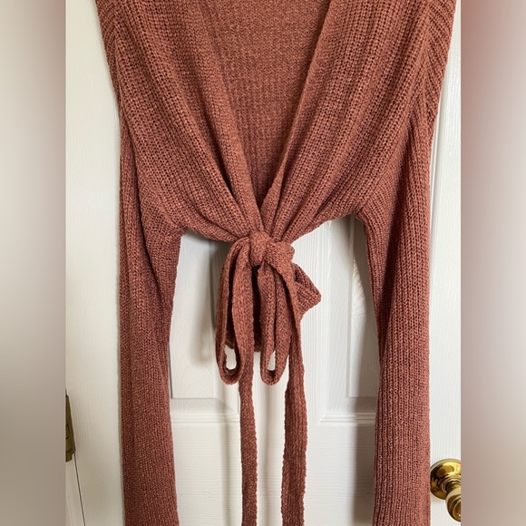 Wrapover Bouclé Cardigan - Picture 3 of 5